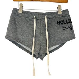 Hollister Surf Co. Women's Athletic Gray Shorts with Drawstring Size Small